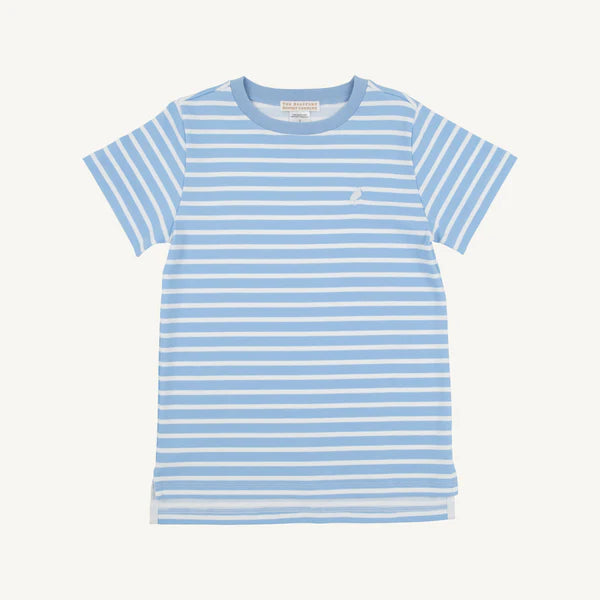 CARTER CREWNECK SARASOTA SKY STRIPE/WORTH AVE WHITE