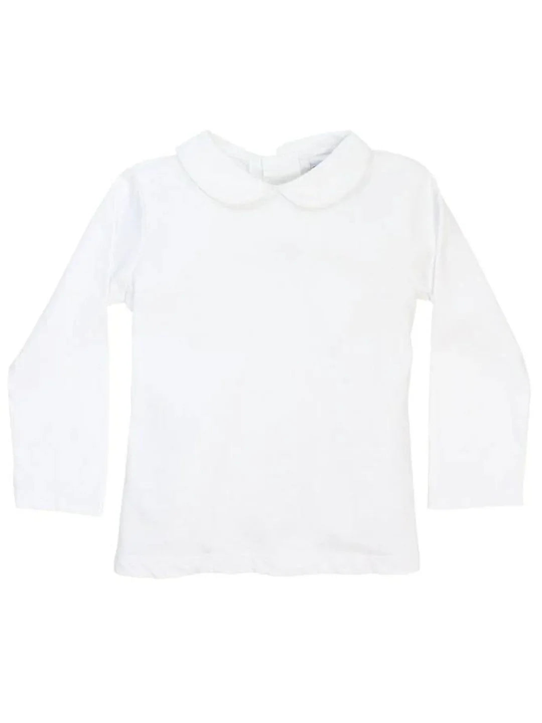 WHITE KNIT UNISEX LONG SLEEVE BUTTON BACK SHIRT