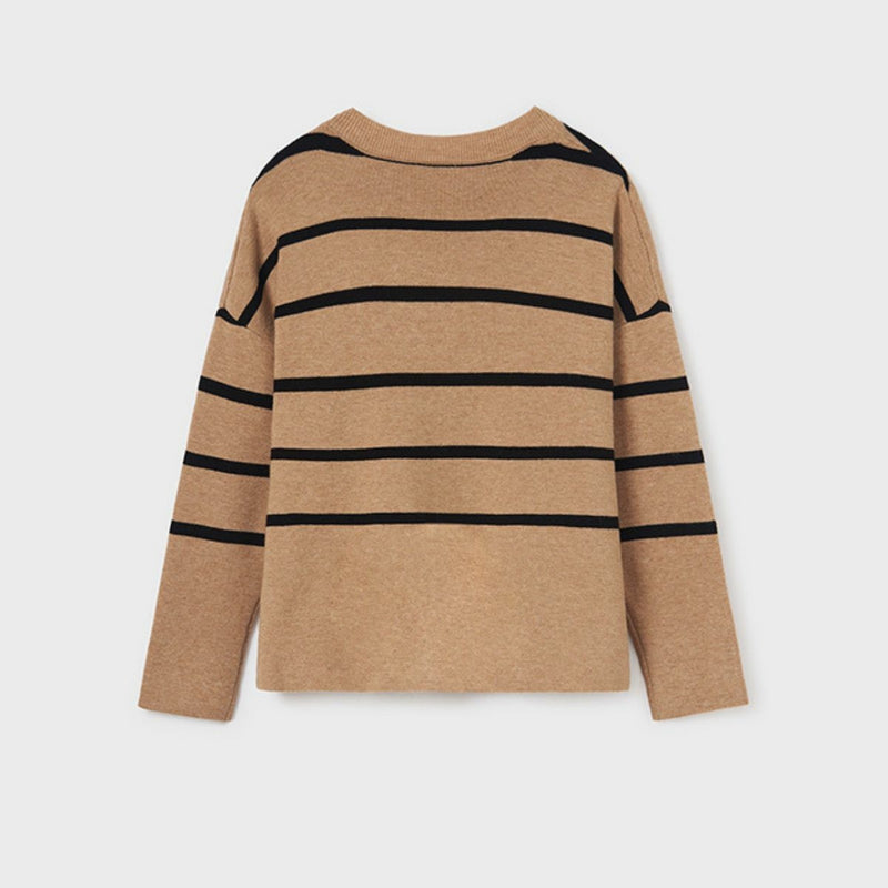 TWEEN RIBBED STRIPED SWEATER