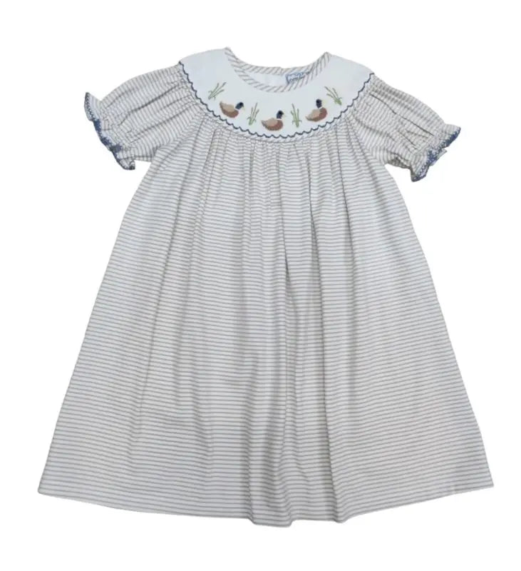 MALLARD DUCK SMOCKED BISHOP DRESS