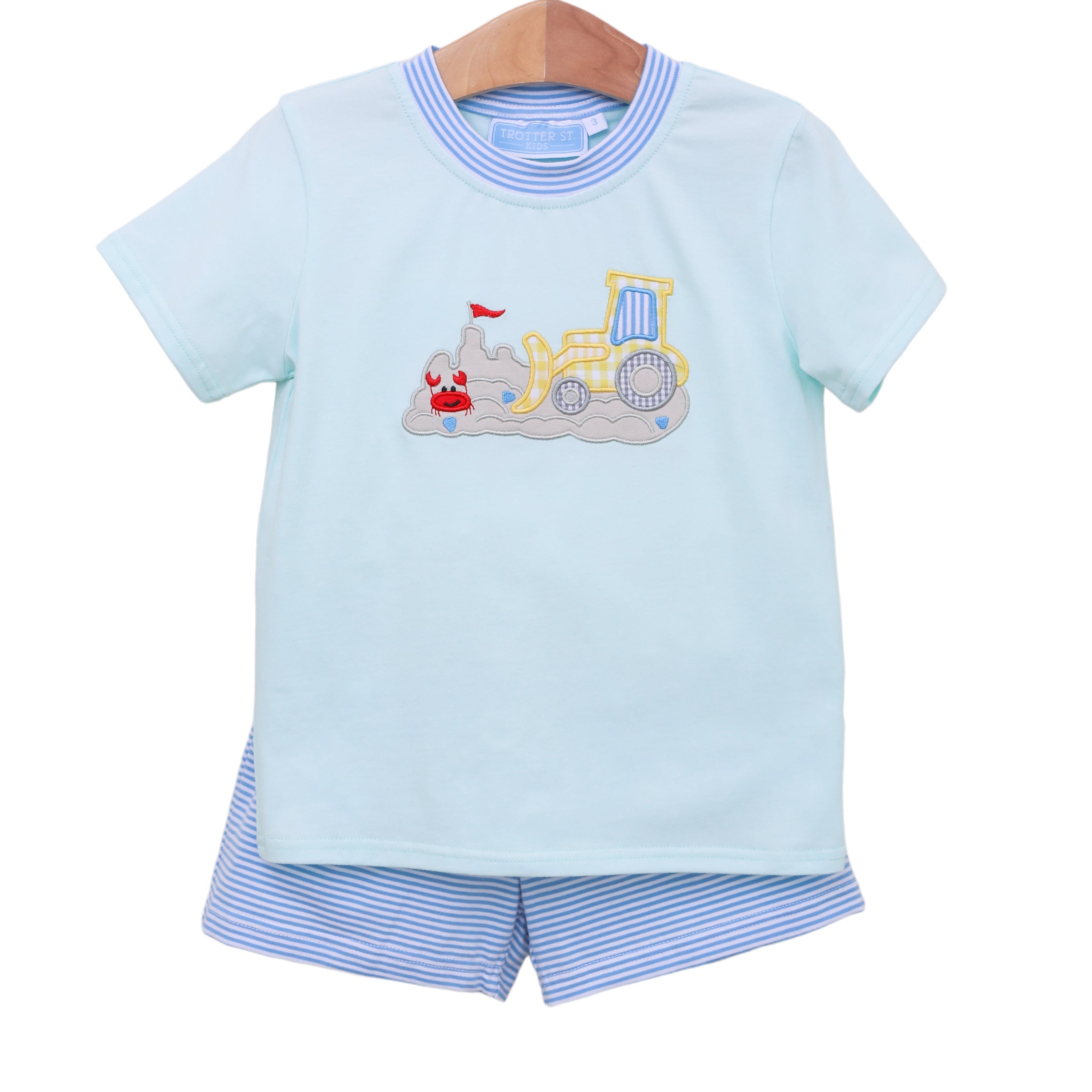 BEACH BULLDOZER BOY SHORT SET