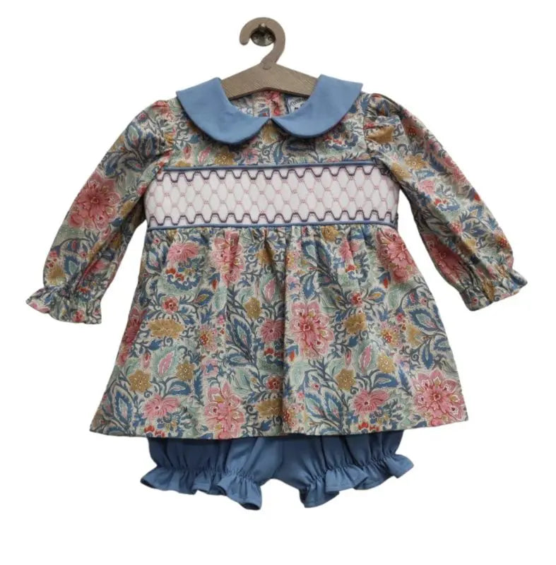 MOON DUST SMOCKED GEO BLOOMER SET