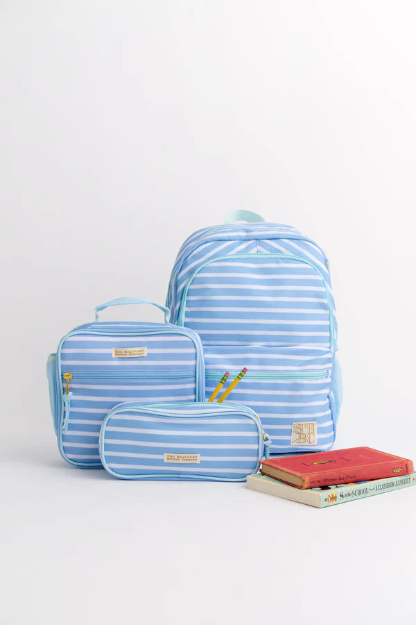 DON'T FORGET YOUR BACKPACK BACKPACK SARASOTA SKY STRIPE WITH SEA ISLAND SEAFOAM