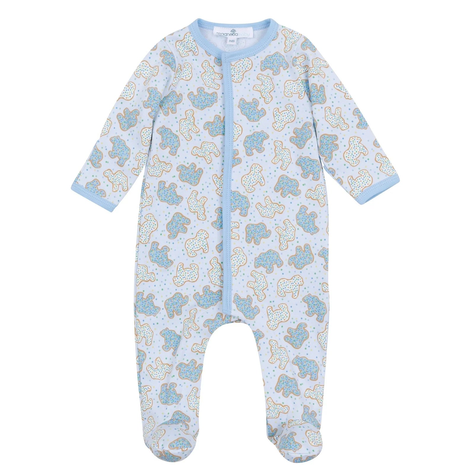 ANIMAL CRACKERS FOOTIE LIGHT BLUE