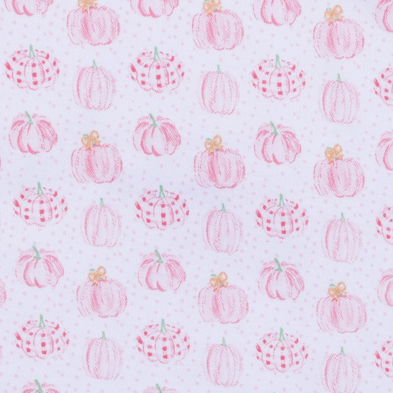 PRECIOUS PUMPKINS PRINT LONG PAJAMAS PINK