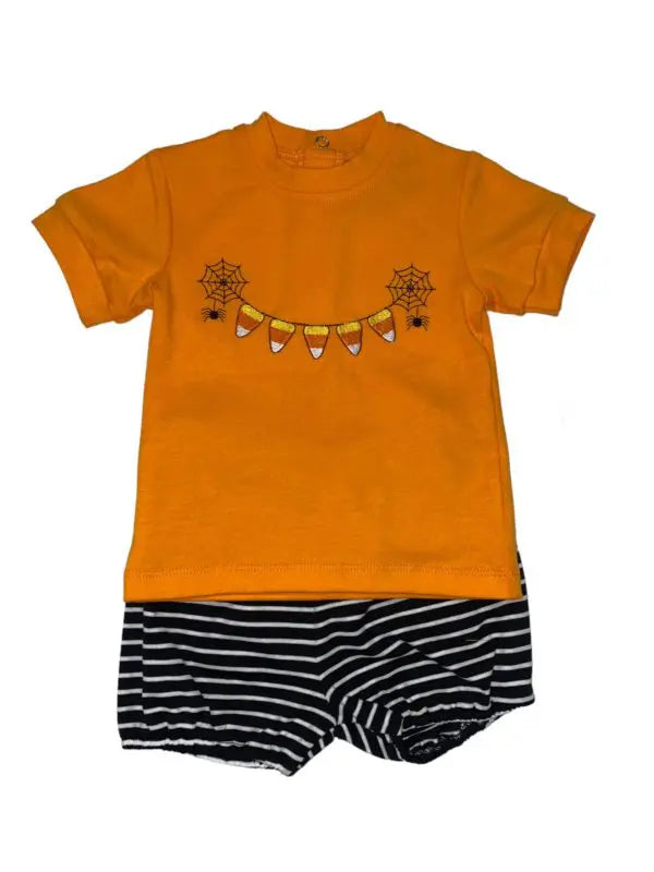 CANDY CORN BOYS DIAPER SET