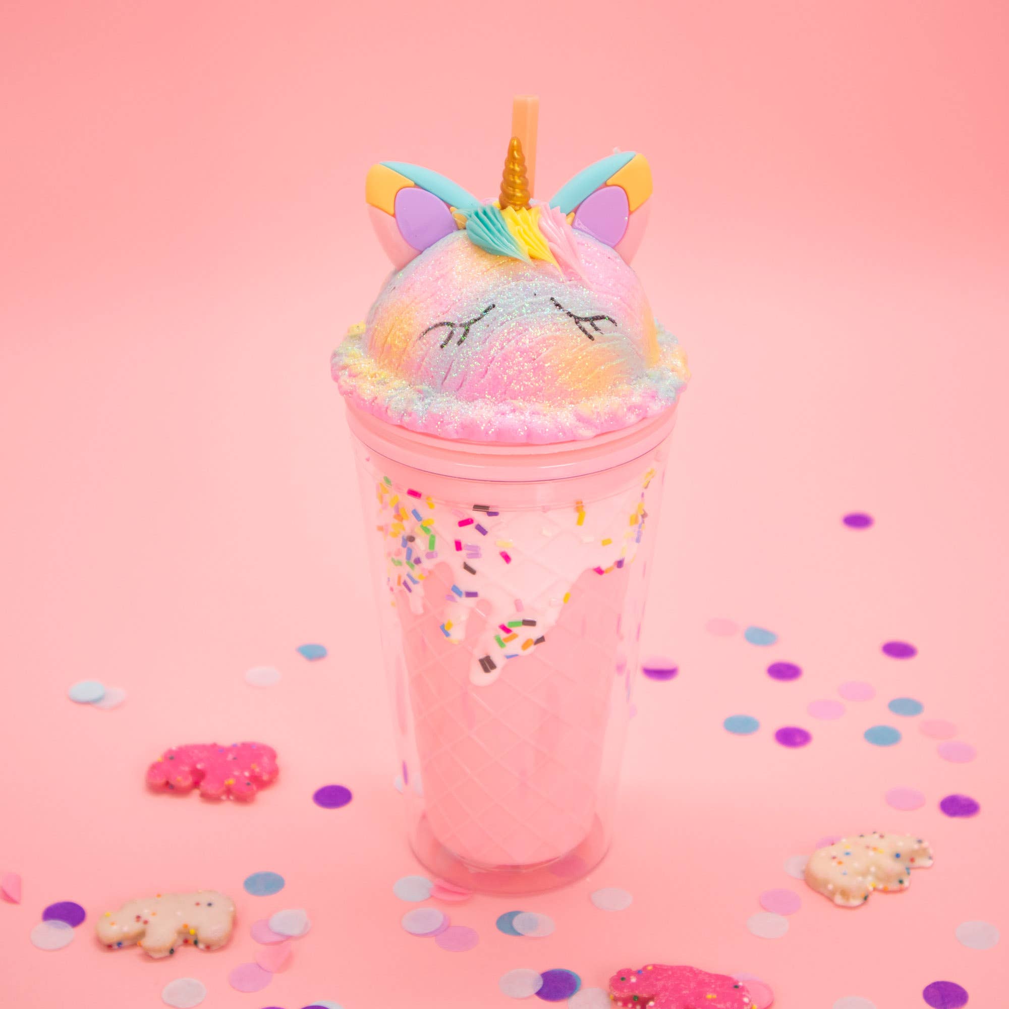 UNICORN SCOOP CONE TUMBLER - PINK