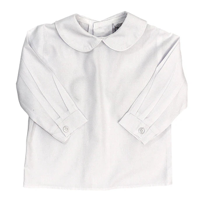 WHITE BOYS LONG SLEEVE BUTTON BACK SHIRT