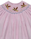 PINK GEORGETTE SMOCKED MALLARDS LONG BLOOMER SET