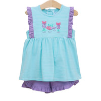 FISHING LURES GIRL RUFFLE SHORT SET