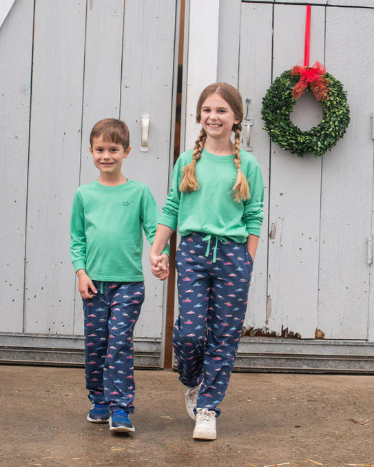 KIDS LOUNGE LIFE PANTS IN CHRISTMAS CARS PRINT
