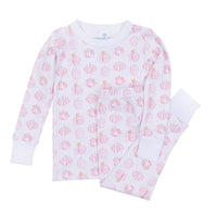 PRECIOUS PUMPKINS PRINT LONG PAJAMAS PINK