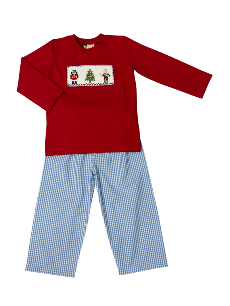 NUTCRACKER SMOCKED BOYS PANT SET