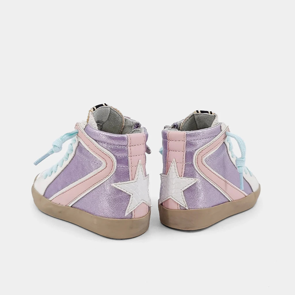 ROONEY METALLIC PURPLE TODDLER SNEAKERS
