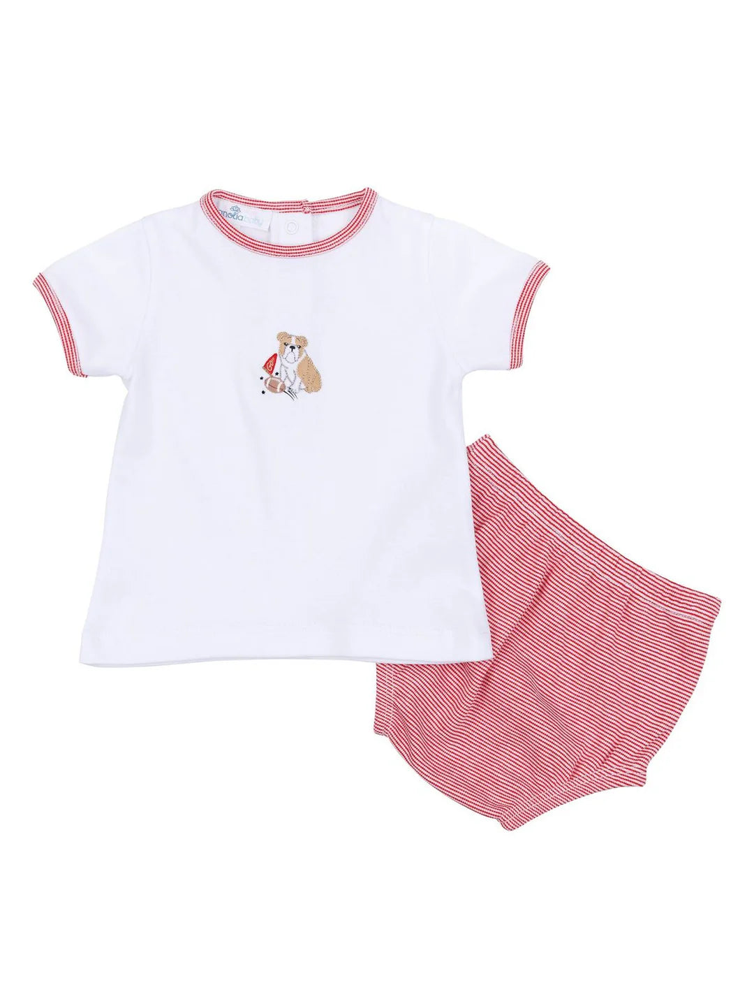 GO DAWGS! EMBROIDERED DIAPER COVER SET