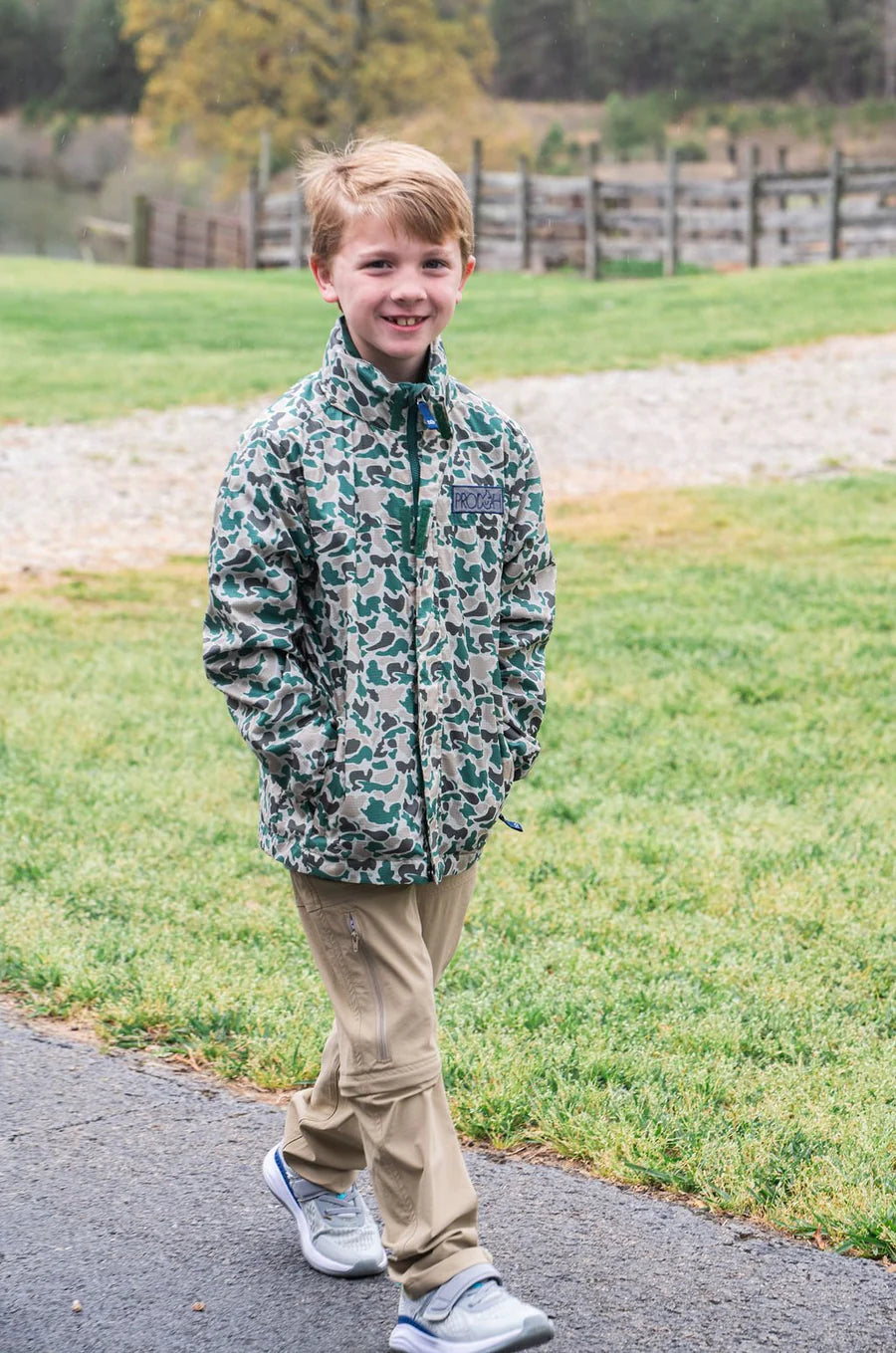 BOYS REFLECTIVE RAIN JACKET - NEUTRAL BREAK POINT