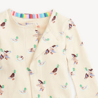 QUACK ME UP ORGANIC COTTON MAGNETIC FOOTIE