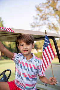 PRO PERFORMANCE POLO - AMERICAN STRIPE