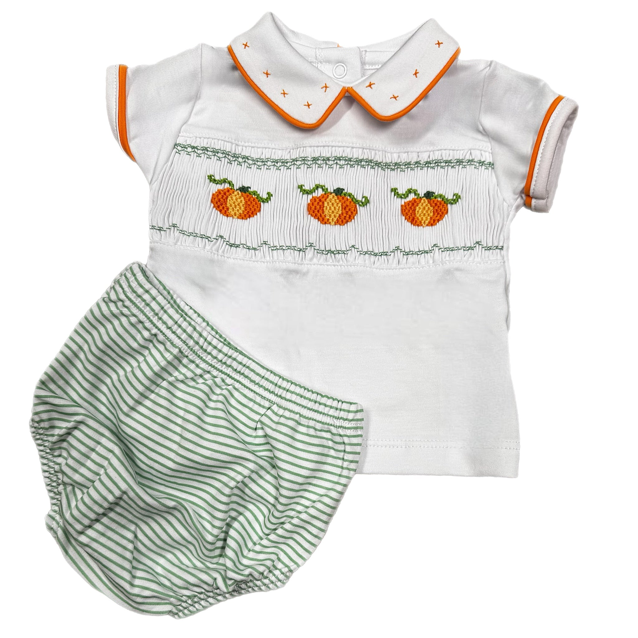 LIL’ PUMPKINS SMOCKED DIAPER COVER SET