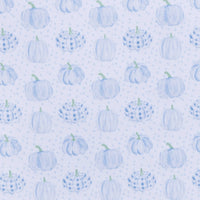 PRECIOUS PUMPKINS PRINT LONG PAJAMAS BLUE