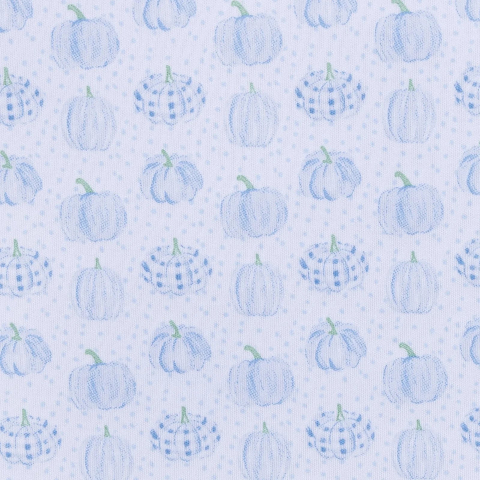 PRECIOUS PUMPKINS PRINT LONG PAJAMAS BLUE
