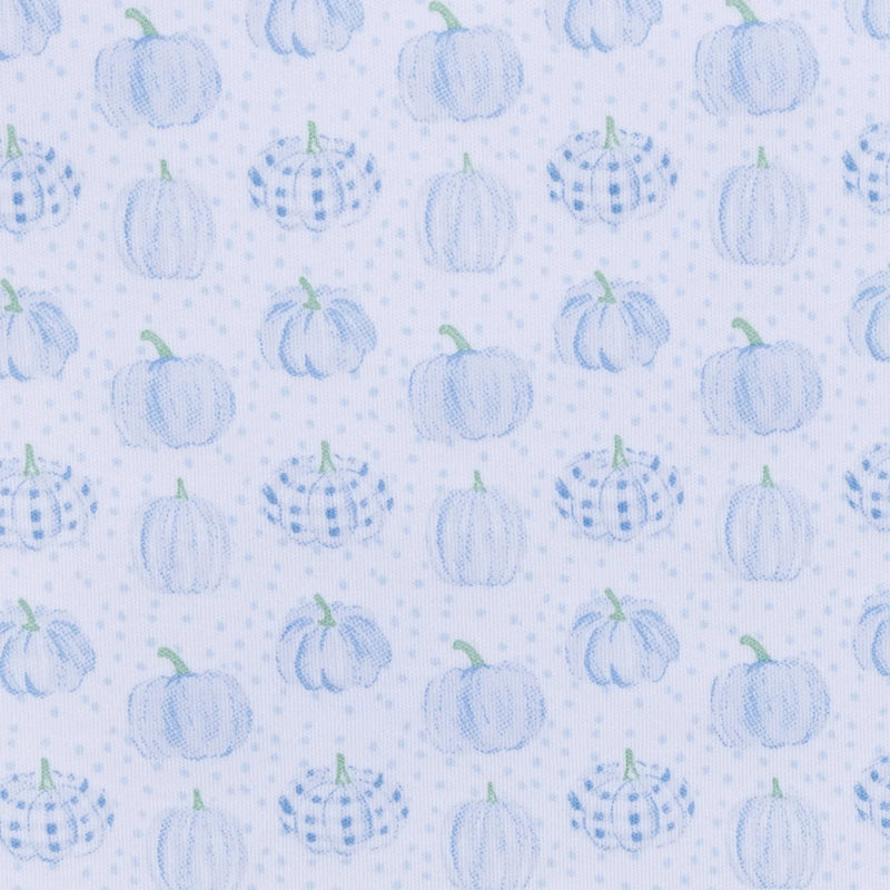 PRECIOUS PUMPKINS PRINT LONG PAJAMAS BLUE