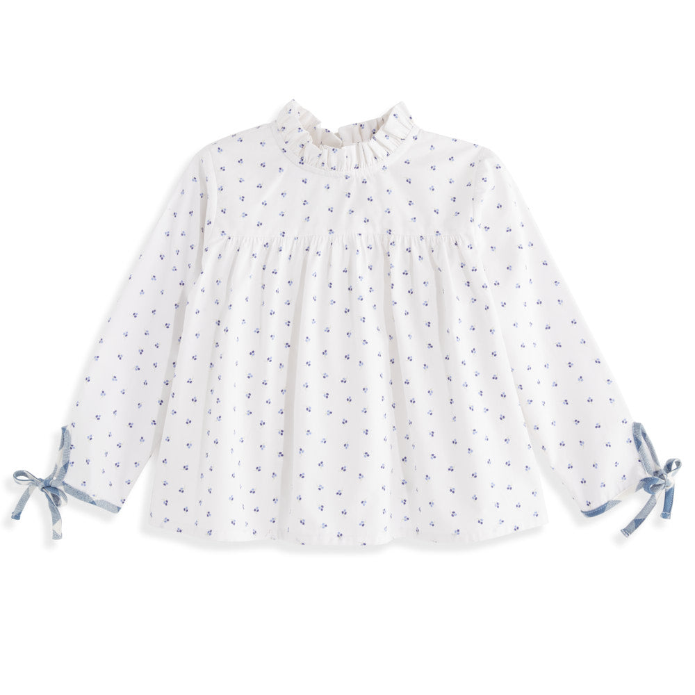 RUFFLED TURNER BLOUSE - DAINTY BERRY