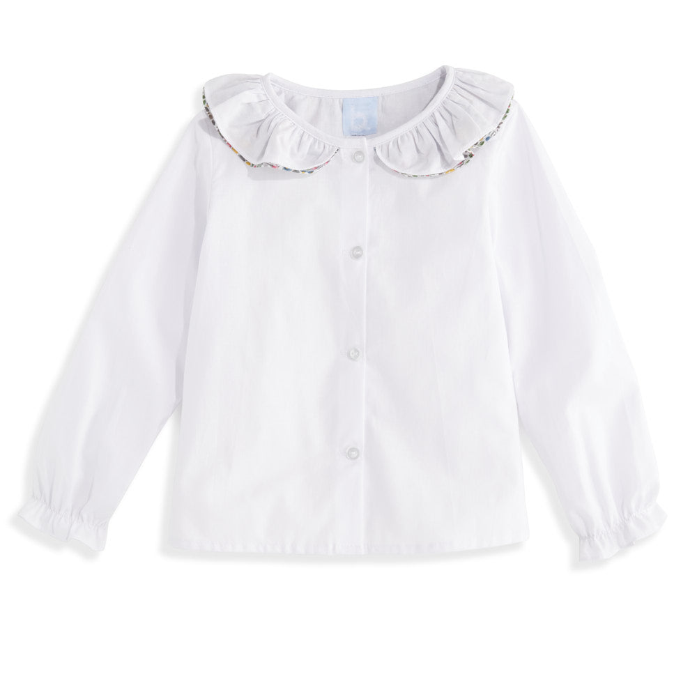 IRIS BLOUSE - WHITE WITH MAYBERRY
