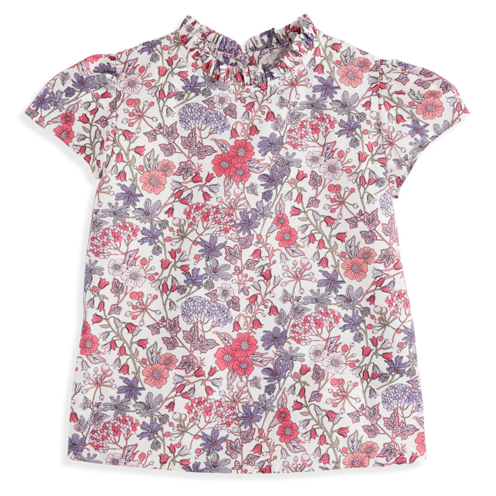 PRINTED CAROLINE BLOUSE - LILAC FIELDS
