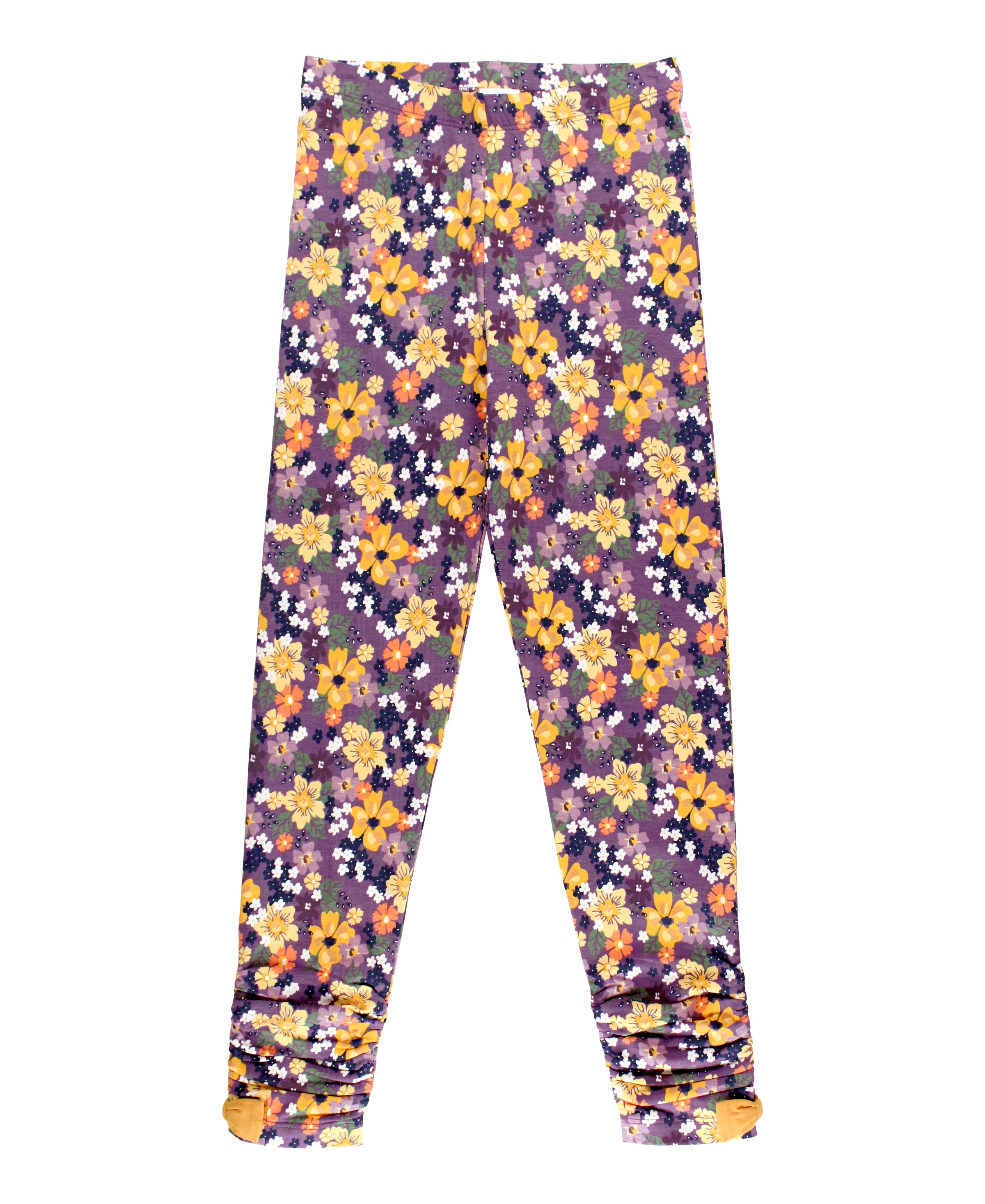 GIRLS RUCHED BOW LEGGINGS BLACKBERRY FIELDS