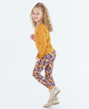 GIRLS RUCHED BOW LEGGINGS BLACKBERRY FIELDS
