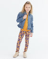 GIRLS RUCHED BOW LEGGINGS BLACKBERRY FIELDS