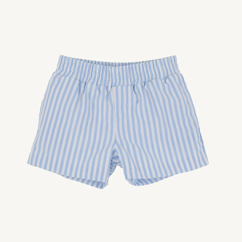 SHEFFIELD SHORTS TWILL - BEALE STREET BLUE STRIP WITH GRACE BAY GREEN