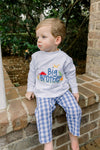 WHITE KNIT LONG SLEEVE BIG BROTHER TEE