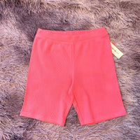 TWEEN PINK COSMOS RIB BIKERT SHORTS