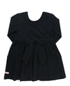 LONG SLEEVE KNIT TWIRL DRESS BLACK