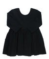 LONG SLEEVE KNIT TWIRL DRESS BLACK