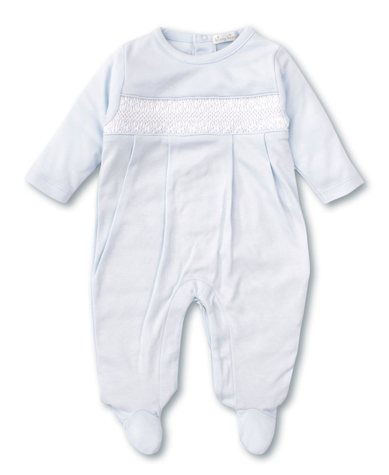 HAND SMOCKED CHARMED BLUE FOOTIE