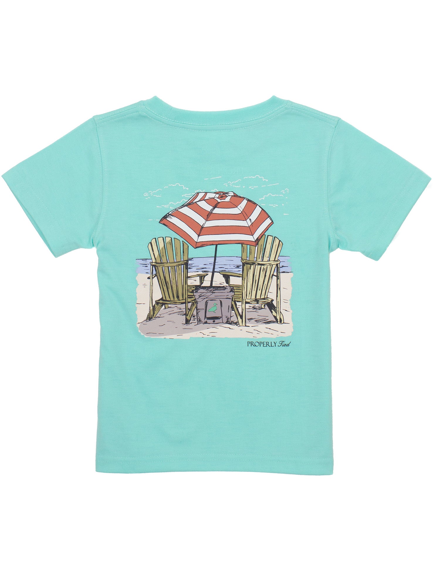 BOYS SHORT SLEEVE BEACH DAY LOGO TEE