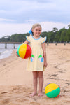 BEACH BALL APPLIQUE FLUTTER DRESS