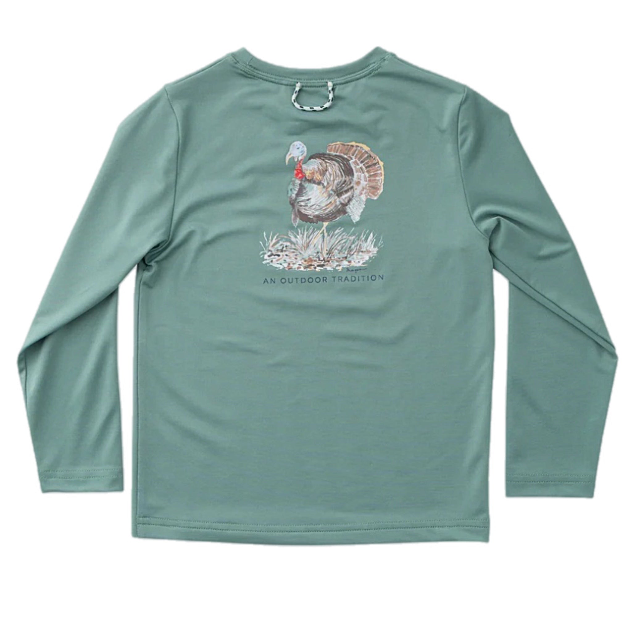KID'S PRO PERFORMANCE LONG SLEEVE T-SHIRT TURKEY ON FROSTY SPRUCE