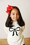 BLACK BOW SWEATER