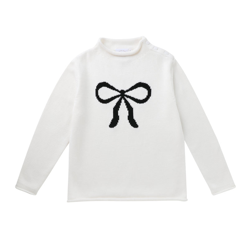 BLACK BOW SWEATER