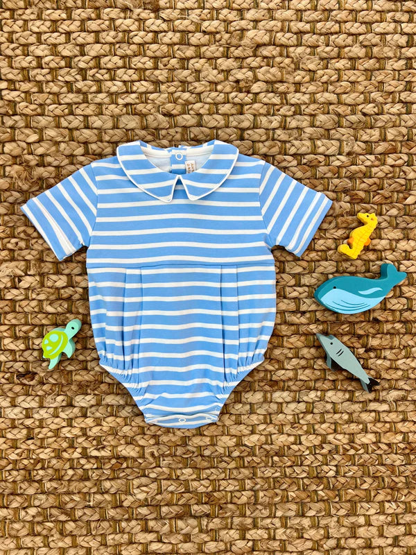 BRADFORD BUBBLE - PIMA SARASOTA SKY STRIPE/WORTH AVE WHITE