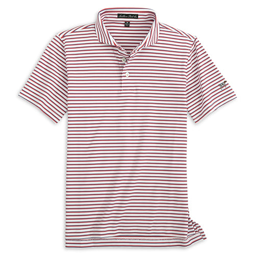YOUTH COAST NAVY AND RED STRIPED POLO