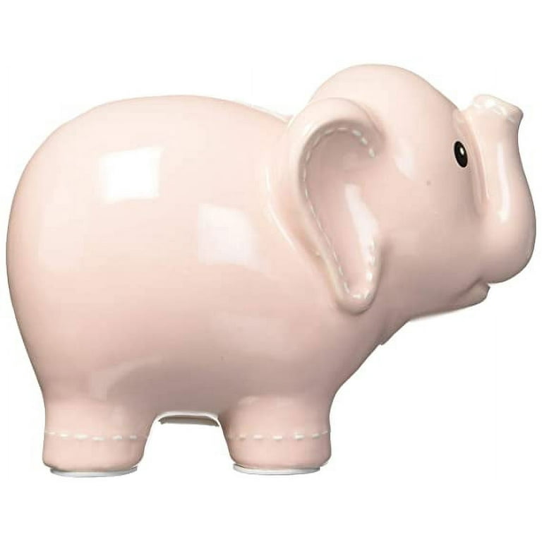 PINK LARGE  STITCHED ELEPHANT BANK