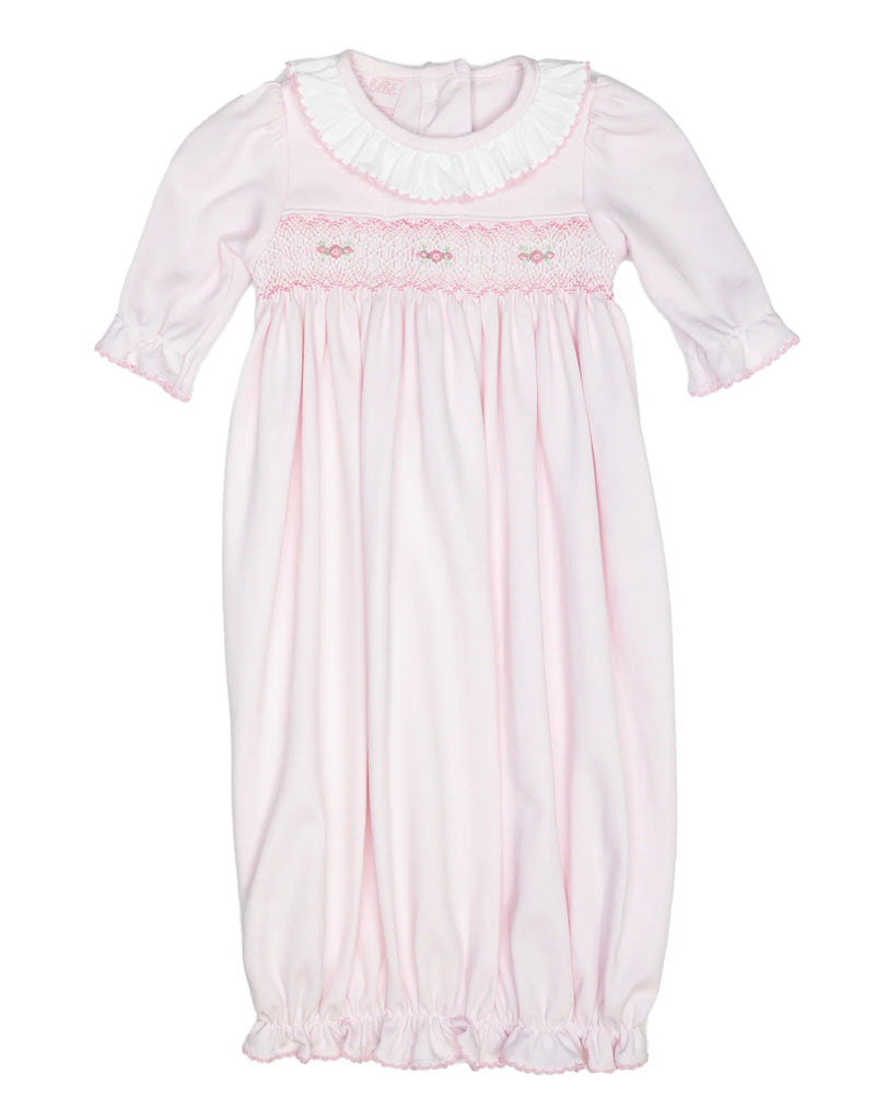 ROSE SMOCKED PINK KNIT GIRLS SAC