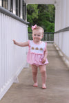 PUPPY TRIO EMBROIDERED GIRL RUFFLE BUBBLE