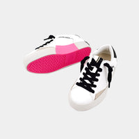 RUBY BLACK AND WHITE  KIDS SNEAKER