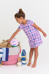 POLLY PLAY DRESS WILMINGTON WATERS/PIER PARTY PINK